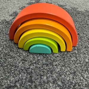 Lovevery Colorful Wooden Rainbow Stacker Toy